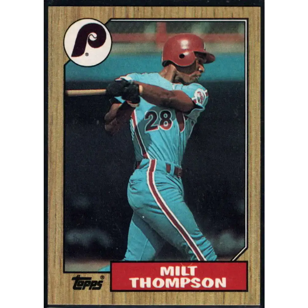 1987 Topps #409 Milt Thompson EX Excellent Philadelphia Phillies Baseball Card