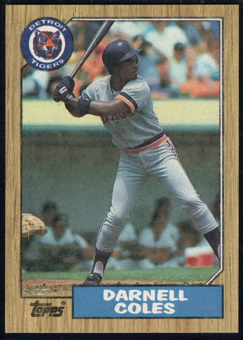 1987 Topps #411 Darnell Coles EX Excellent Detroit Tigers Baseball Card - Baseball Card Single