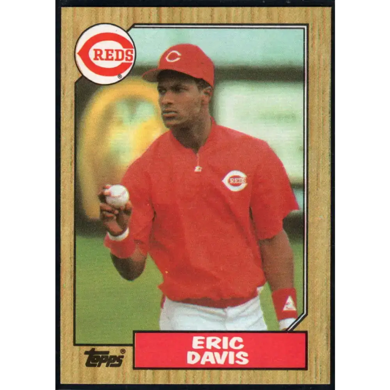 1987 Topps #412 Eric Davis EX Excellent Cincinnati Reds Baseball Card - Baseball Card Single