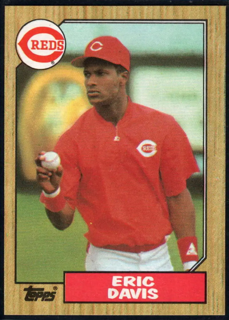1987 Topps #412 Eric Davis EX Excellent Cincinnati Reds Baseball Card - Baseball Card Single