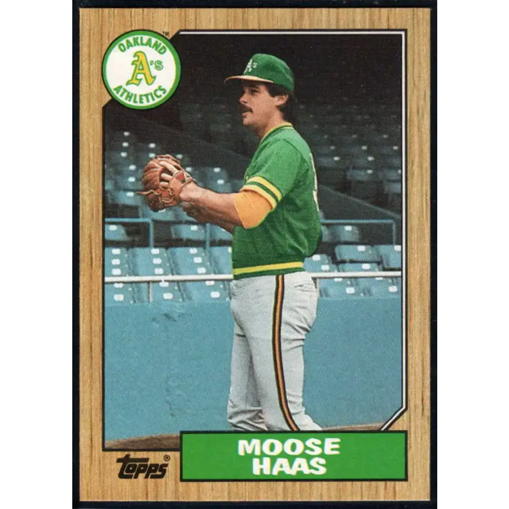 1987 Topps #413 Moose Haas EX Excellent Oakland Athletics Baseball Card - Baseball Card Single