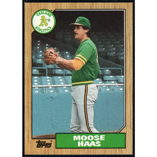 1987 Topps #413 Moose Haas EX Excellent Oakland Athletics Baseball Card