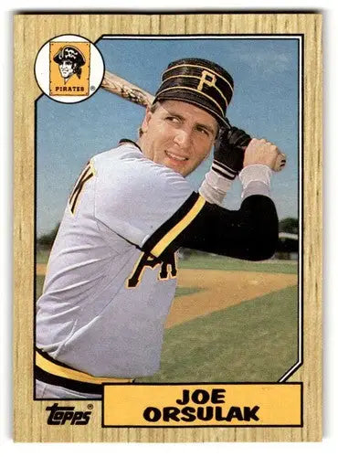 Original gloss Joe Orsulak Pittsburgh Pirates baseball card from 1987 Topps #414