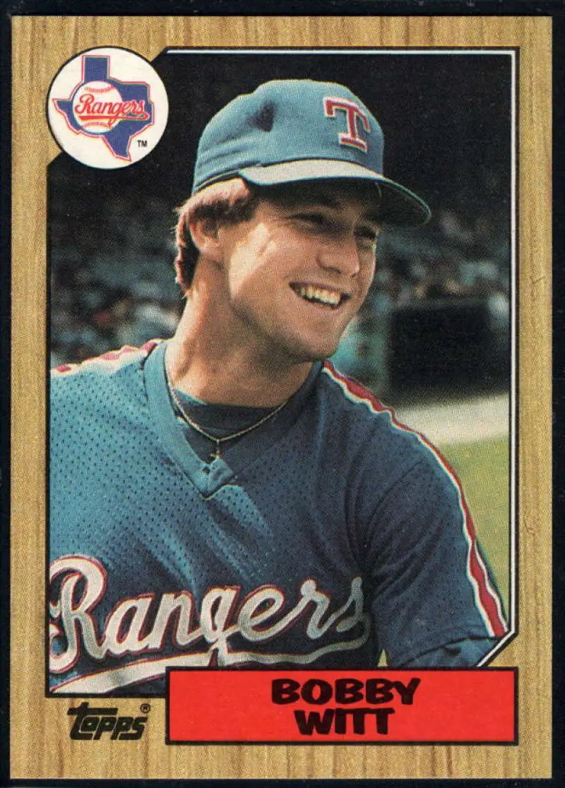 1987 Topps #415 Bobby Witt EX Excellent RC Rookie Texas Rangers Baseball Card - Baseball Card Single