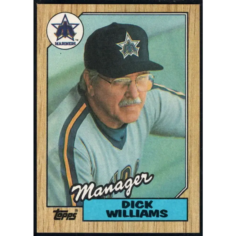1987 Topps #418 Dick Williams EX Excellent Seattle Mariners Baseball Card - Baseball Card Single