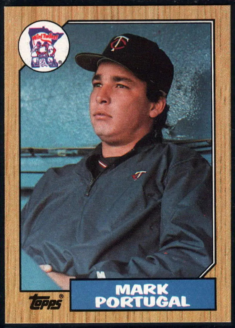 1987 Topps #419 Mark Portugal EX Excellent RC Rookie Minnesota Twins Baseball Card - Baseball Card Single