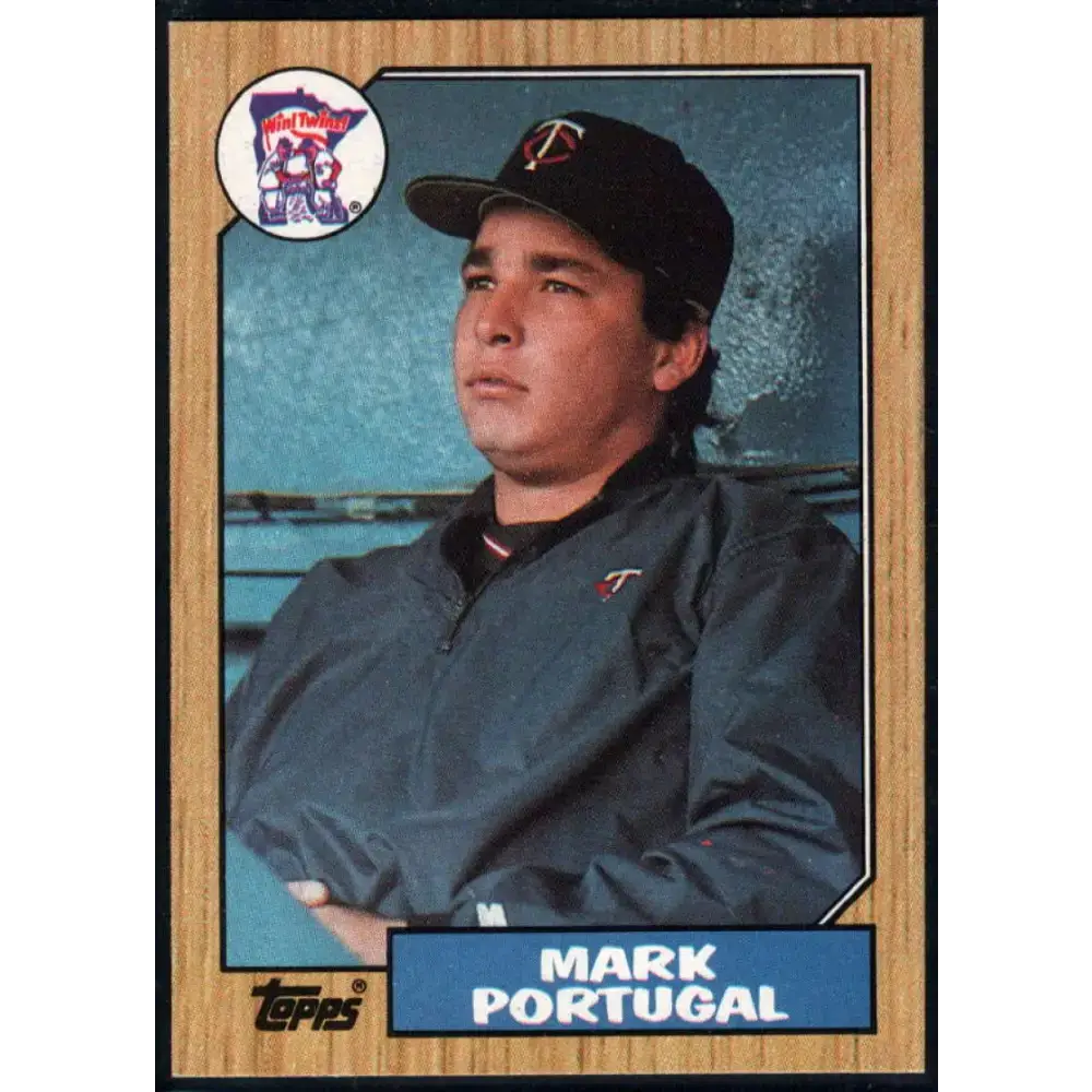 1987 Topps #419 Mark Portugal EX Excellent RC Rookie Minnesota Twins Baseball Card - Baseball Card Single