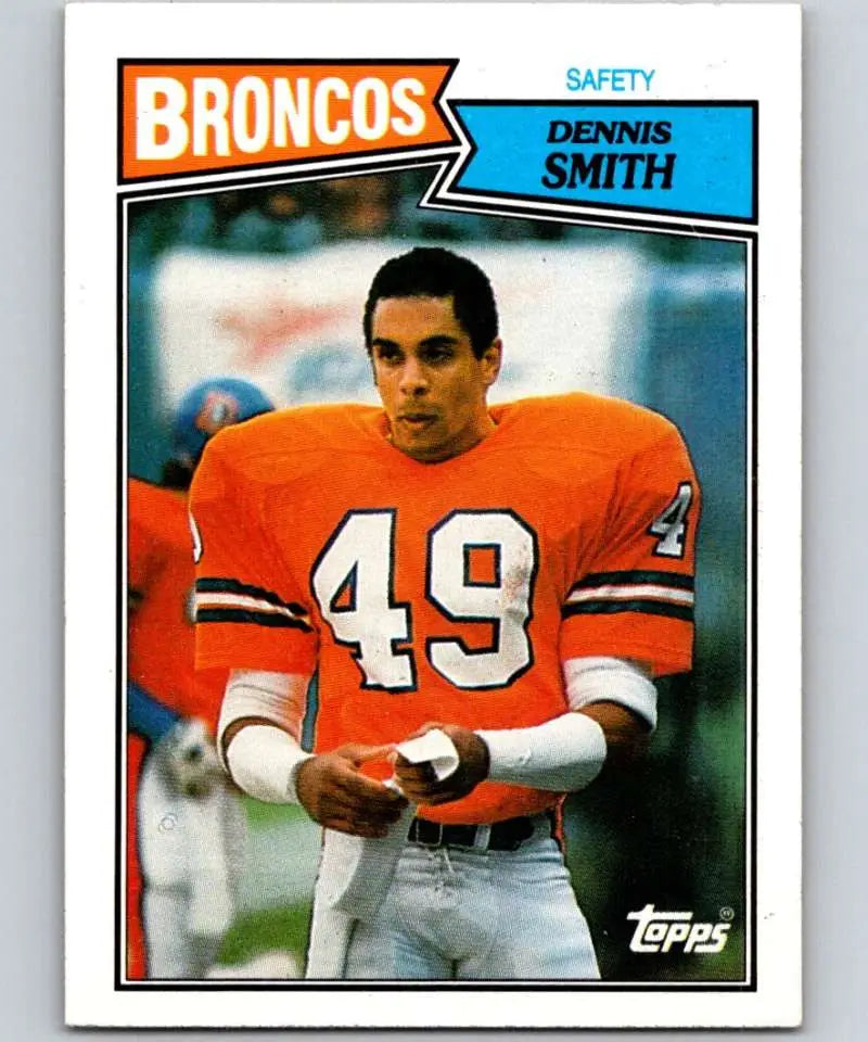 1987 Topps #42 Dennis Smith EX Excellent Denver Broncos Football Card - Football Card Single