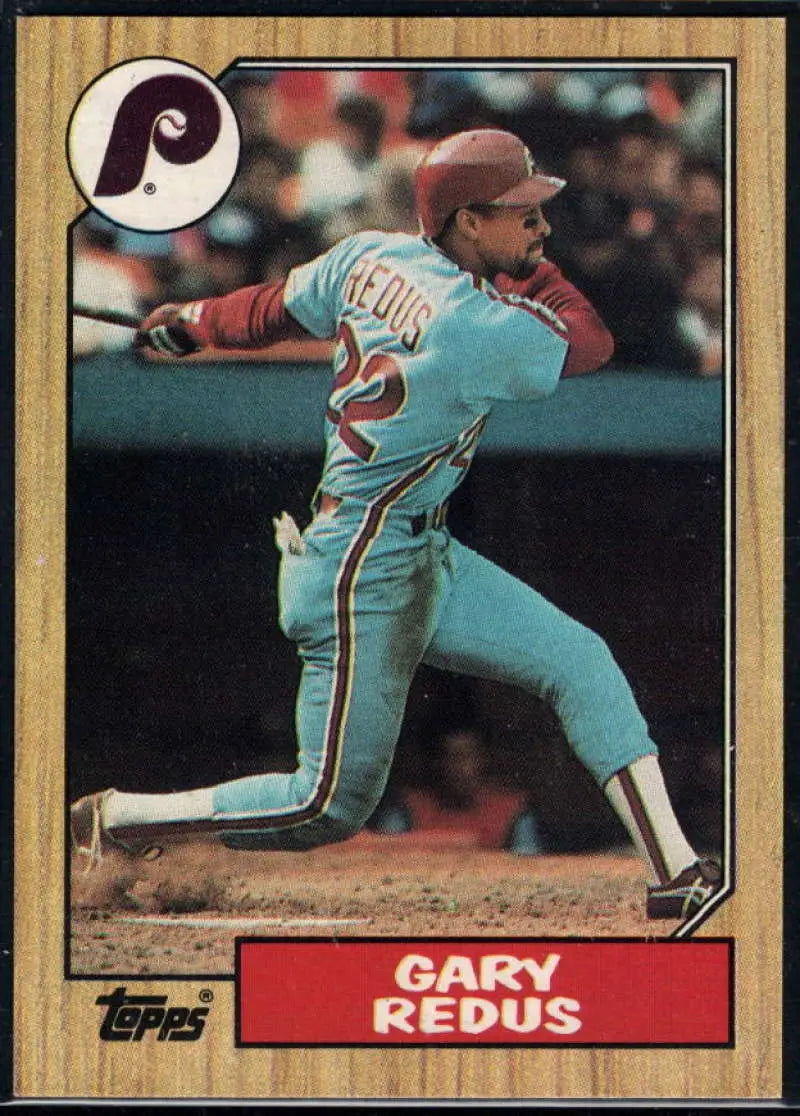 1987 Topps #42 Gary Redus EX Excellent Philadelphia Phillies Baseball Card - Baseball Card Single