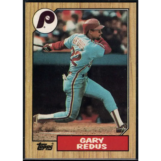 1987 Topps #42 Gary Redus EX Excellent Philadelphia Phillies Baseball Card