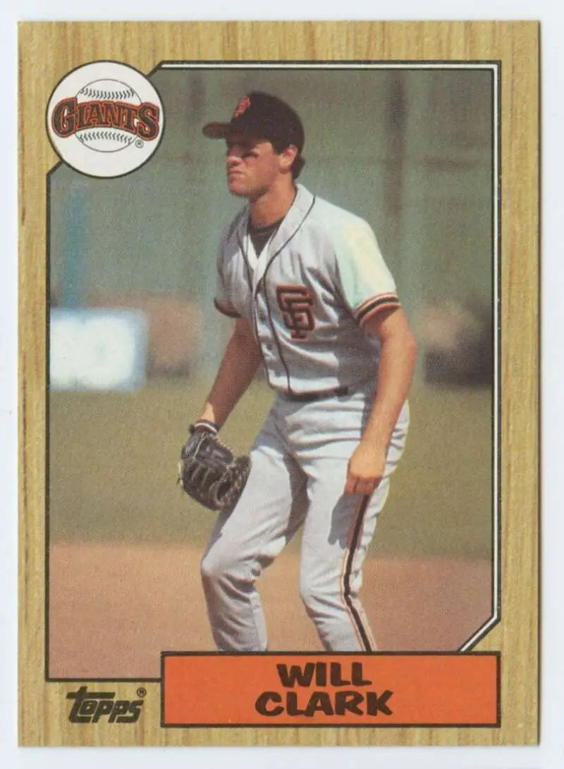 1987 Topps #420 Will Clark EX Excellent RC Rookie San Francisco Giants Baseball Card - Baseball Card Single