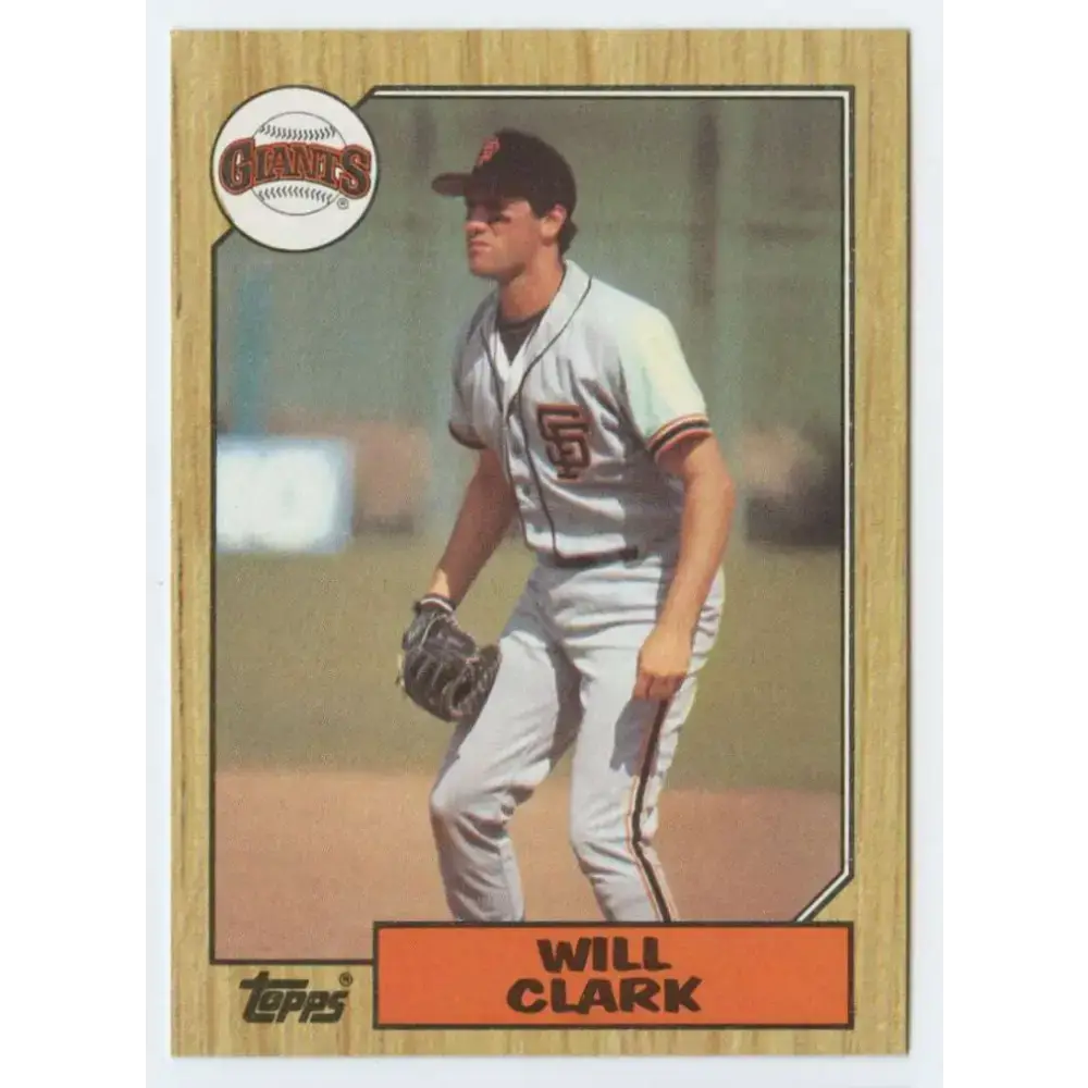 1987 Topps #420 Will Clark EX Excellent RC Rookie San Francisco Giants Baseball Card - Baseball Card Single