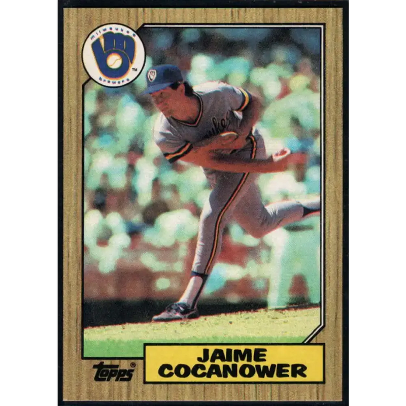 1987 Topps #423 Jaime Cocanower EX Excellent Milwaukee Brewers Baseball Card - Baseball Card Single