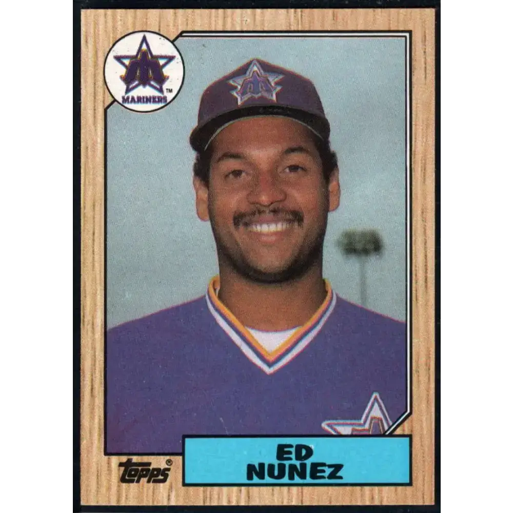 1987 Topps #427 Edwin Nunez EX Excellent Seattle Mariners Baseball Card - Baseball Card Single