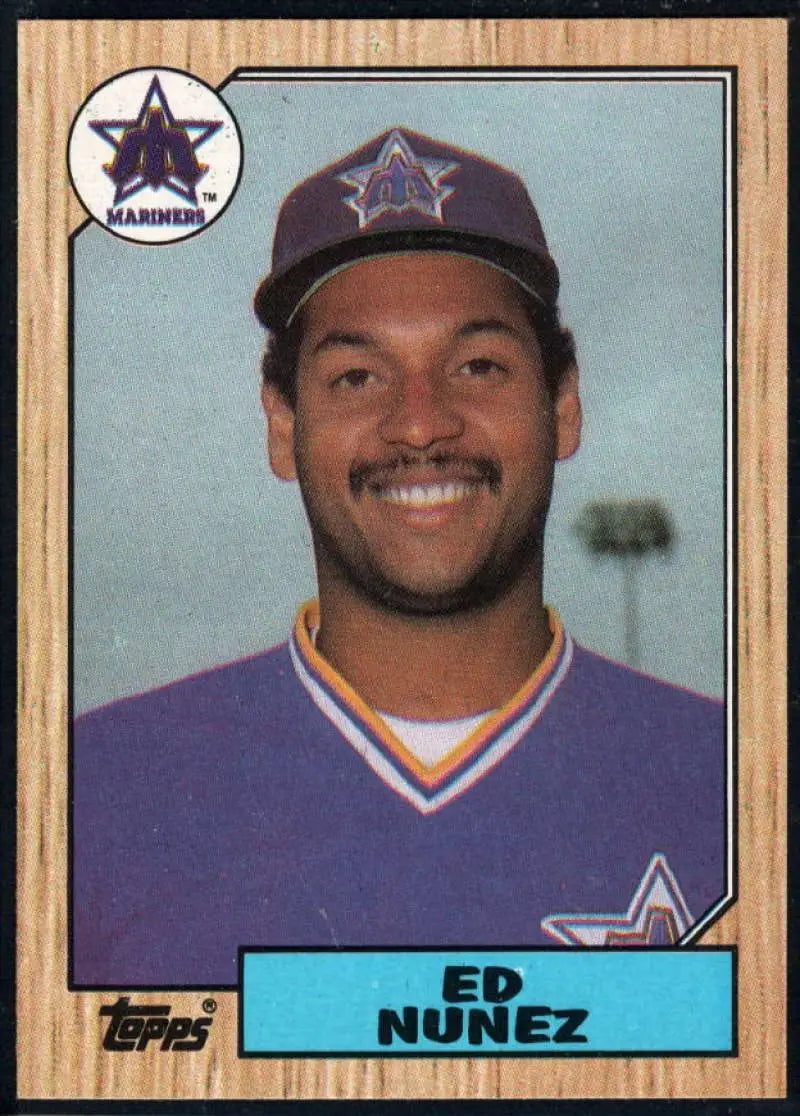 1987 Topps #427 Edwin Nunez EX Excellent Seattle Mariners Baseball Card - Baseball Card Single
