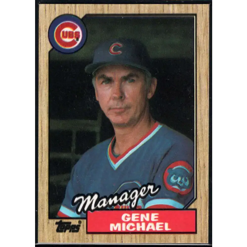 1987 Topps #43 Gene Michael EX Excellent Chicago Cubs Baseball Card - Baseball Card Single