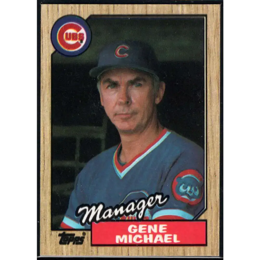 1987 Topps #43 Gene Michael EX Excellent Chicago Cubs Baseball Card