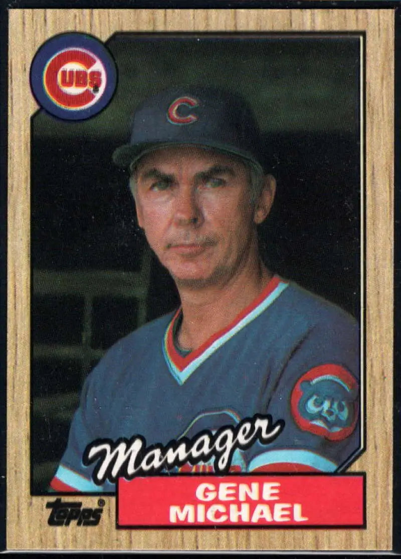 1987 Topps #43 Gene Michael EX Excellent Chicago Cubs Baseball Card - Baseball Card Single