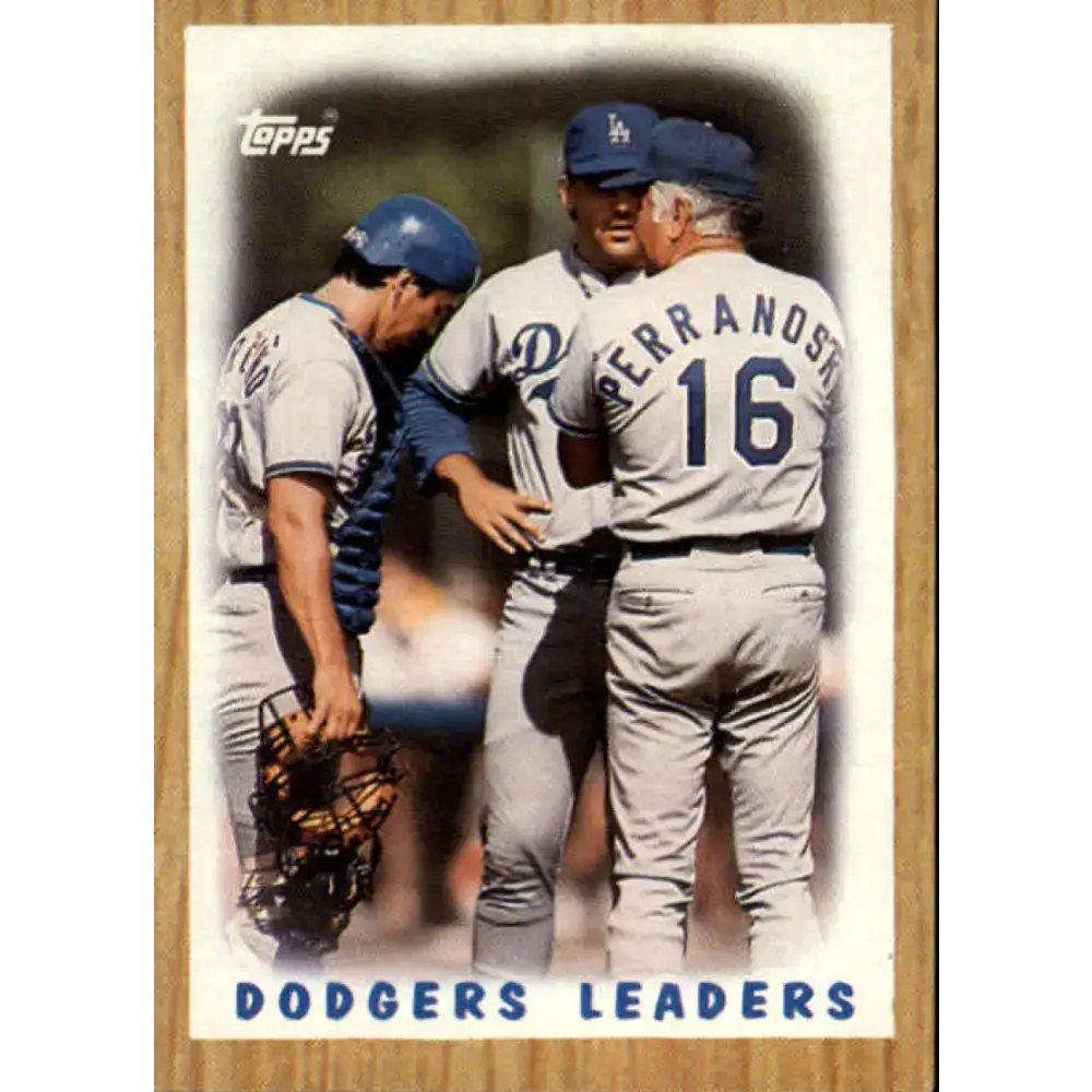 1987 Topps #431 Tom Niedenfuer/Alex Trevino/Ron Perranoski EX Excellent Los Angeles Dodgers Baseball Card - Baseball