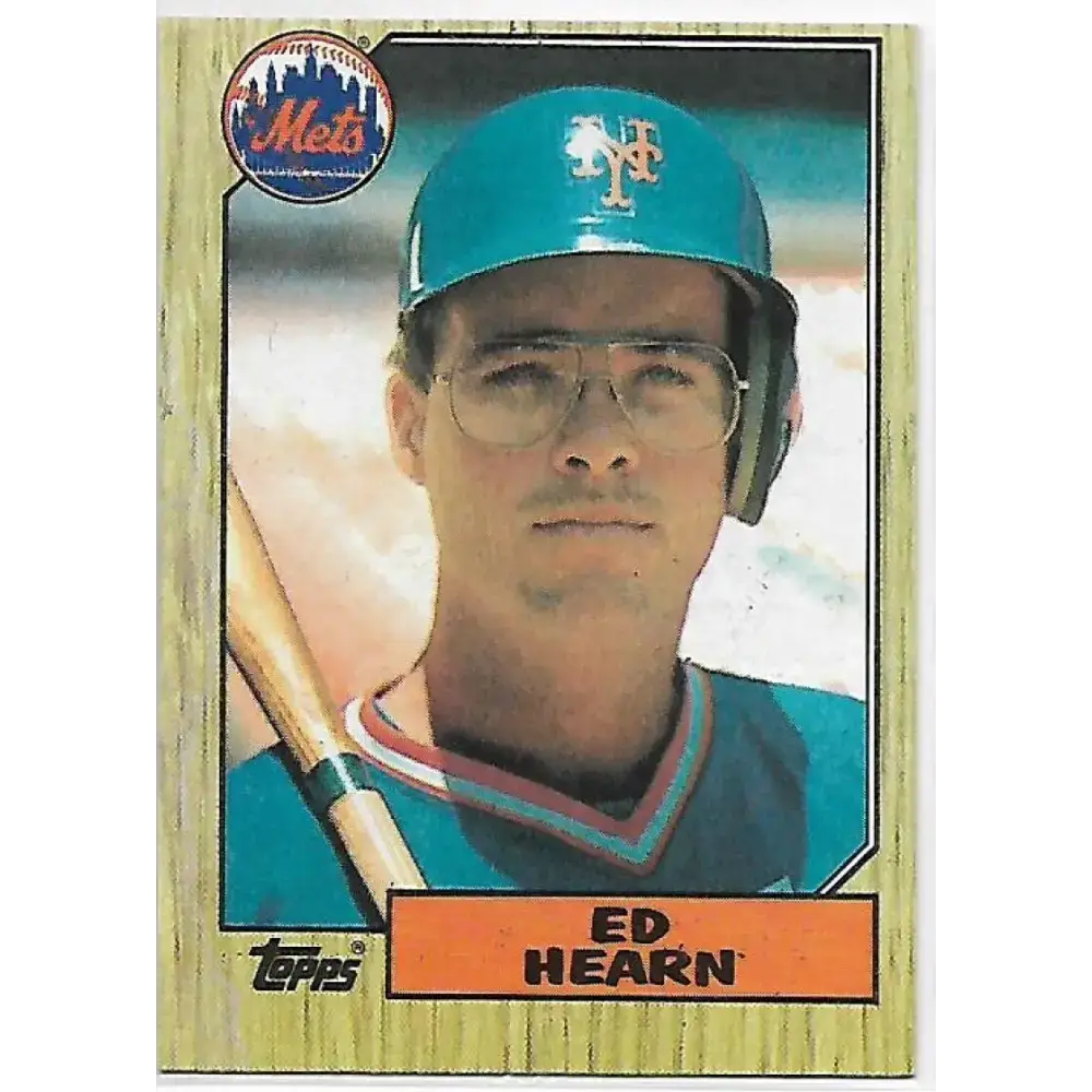1987 Topps #433 Ed Hearn EX Excellent RC Rookie New York Mets Baseball Card - Baseball Card Single