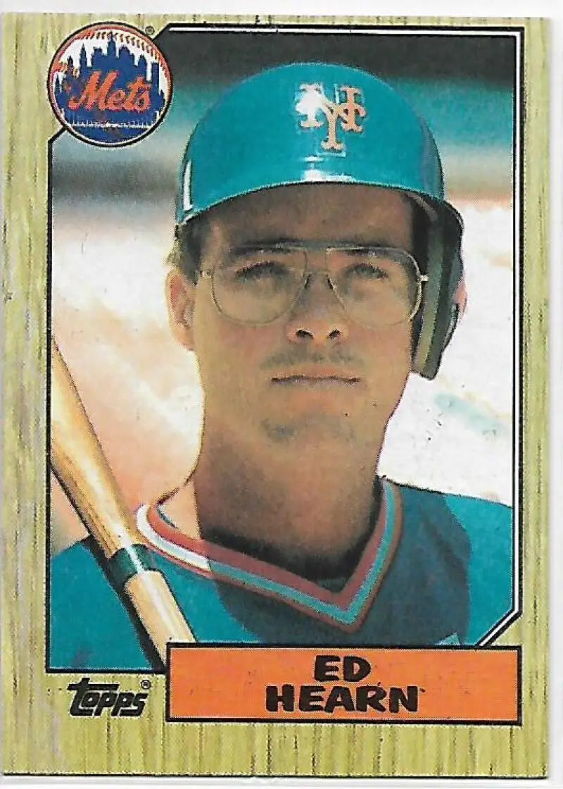 1987 Topps #433 Ed Hearn EX Excellent RC Rookie New York Mets Baseball Card - Baseball Card Single