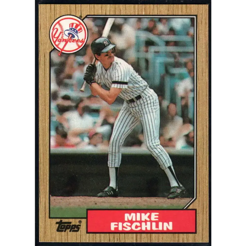 1987 Topps #434 Mike Fischlin EX Excellent New York Yankees Baseball Card - Baseball Card Single