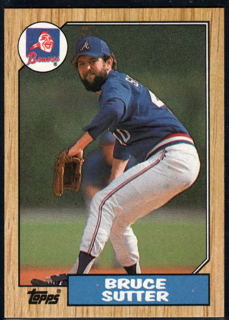1987 Topps #435 Bruce Sutter EX Excellent Atlanta Braves Baseball Card - Baseball Card Single