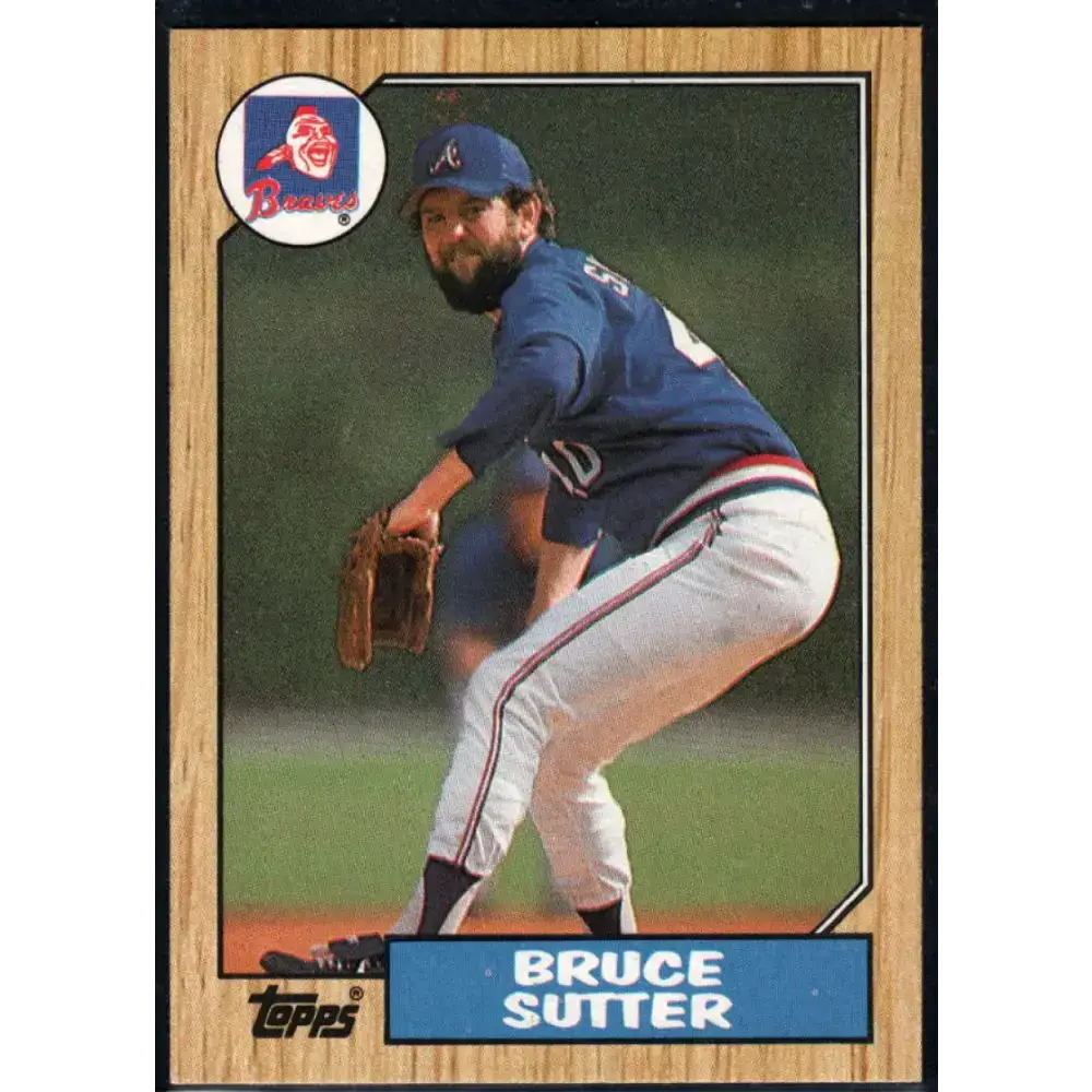 1987 Topps #435 Bruce Sutter EX Excellent Atlanta Braves Baseball Card - Baseball Card Single
