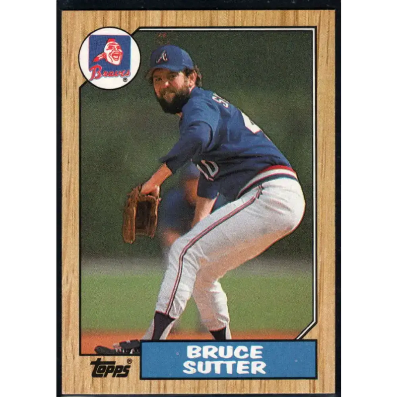 1987 Topps #435 Bruce Sutter EX Excellent Atlanta Braves Baseball Card - Baseball Card Single