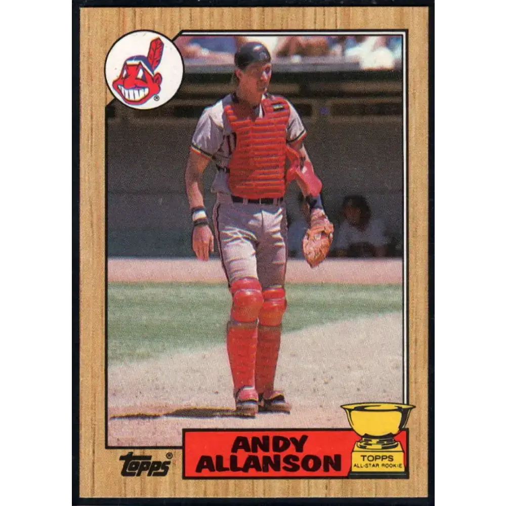1987 Topps #436 Andy Allanson EX Excellent RC Rookie Cleveland Indians Baseball Card - Baseball Card Single