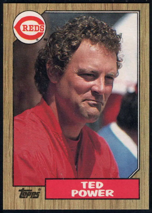 1987 Topps #437 Ted Power EX Excellent Cincinnati Reds Baseball Card - Baseball Card Single