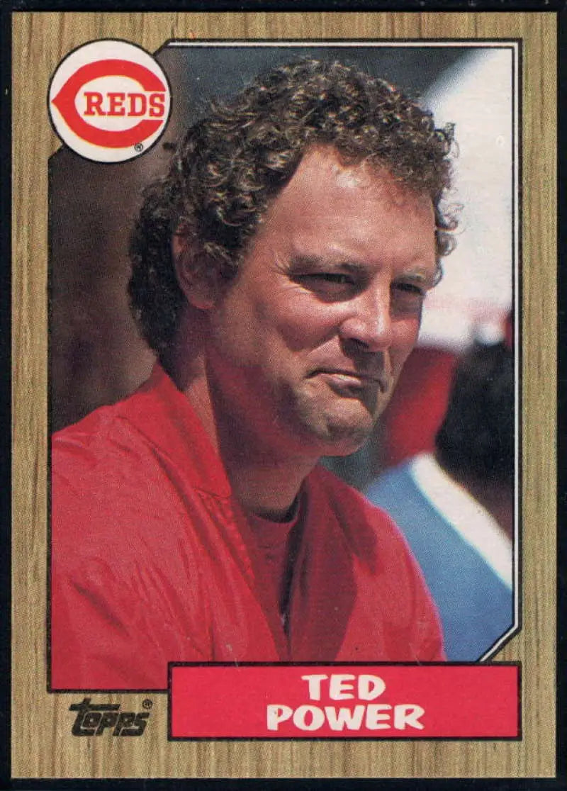 1987 Topps #437 Ted Power EX Excellent Cincinnati Reds Baseball Card - Baseball Card Single