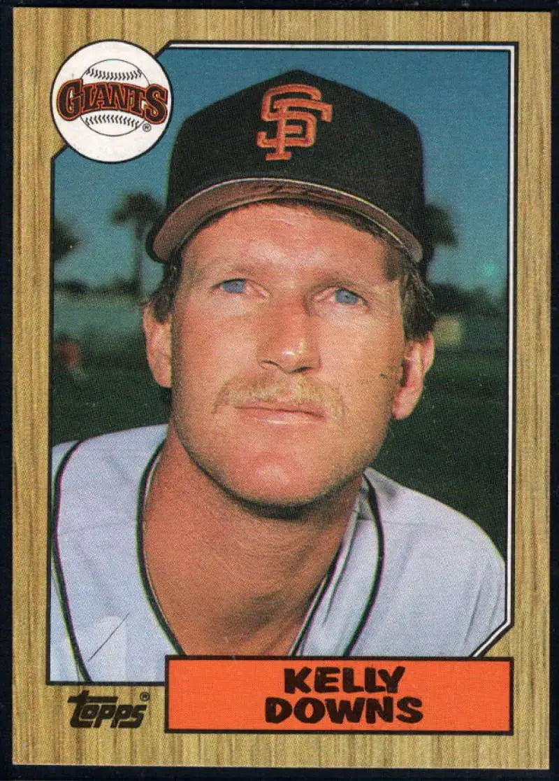 1987 Topps #438 Kelly Downs EX Excellent RC Rookie San Francisco Giants Baseball Card - Baseball Card Single