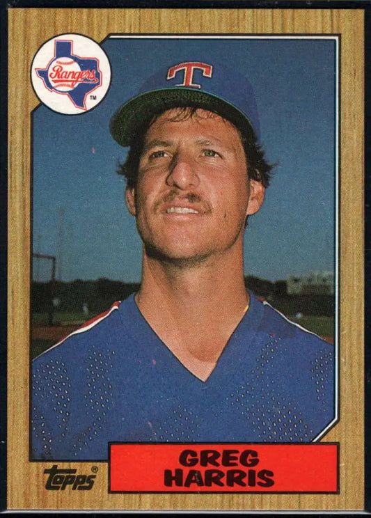 1987 Topps #44 Greg Harris EX Excellent Texas Rangers Baseball Card - Baseball Card Single