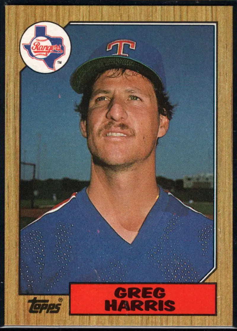 1987 Topps #44 Greg Harris EX Excellent Texas Rangers Baseball Card - Baseball Card Single