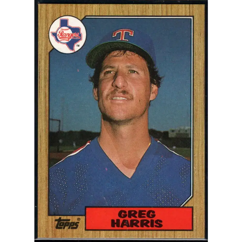 1987 Topps #44 Greg Harris EX Excellent Texas Rangers Baseball Card - Baseball Card Single