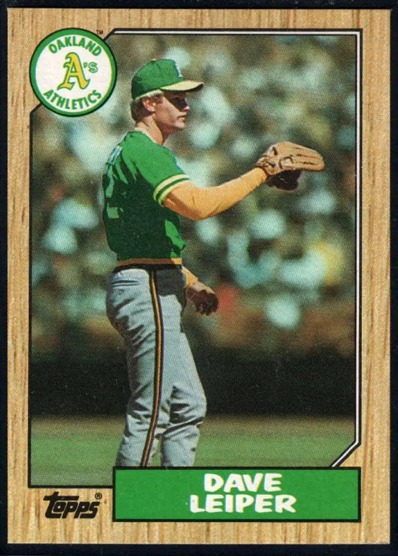 1987 Topps #441 Dave Leiper EX Excellent RC Rookie Oakland Athletics Baseball Card - Baseball Card Single