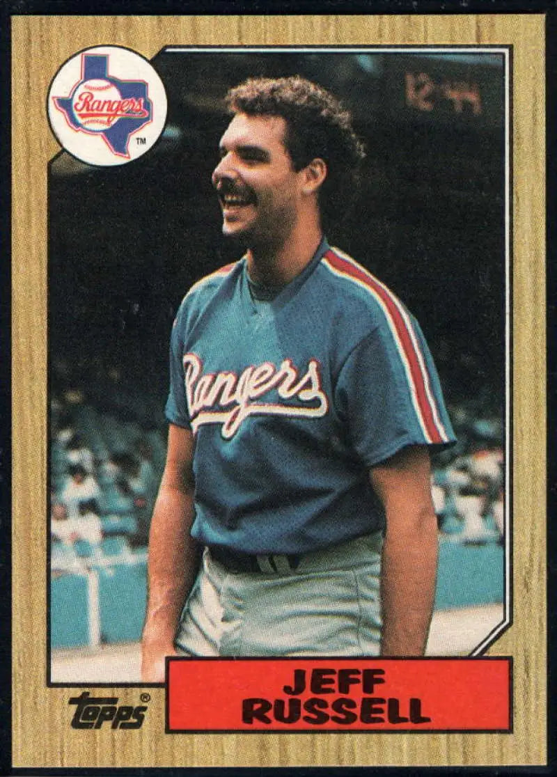 1987 Topps #444 Jeff Russell EX Excellent Texas Rangers Baseball Card - Baseball Card Single
