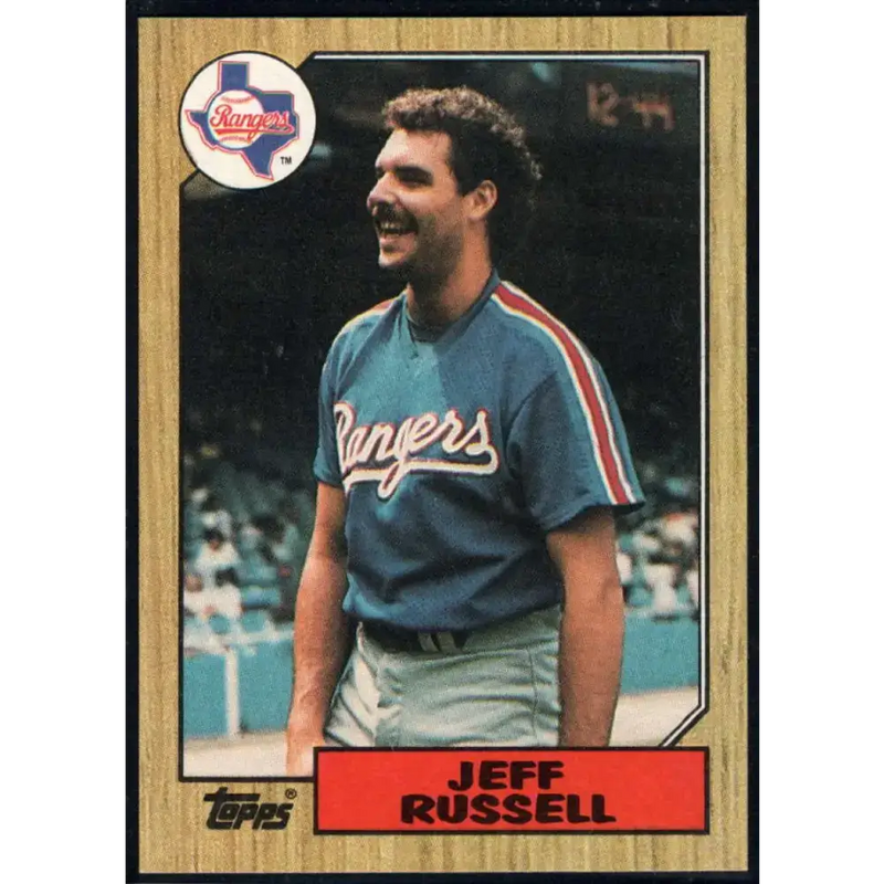 1987 Topps #444 Jeff Russell EX Excellent Texas Rangers Baseball Card - Baseball Card Single