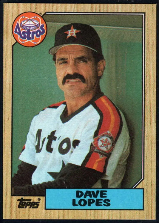 1987 Topps #445 Davey Lopes EX Excellent Houston Astros Baseball Card - Baseball Card Single