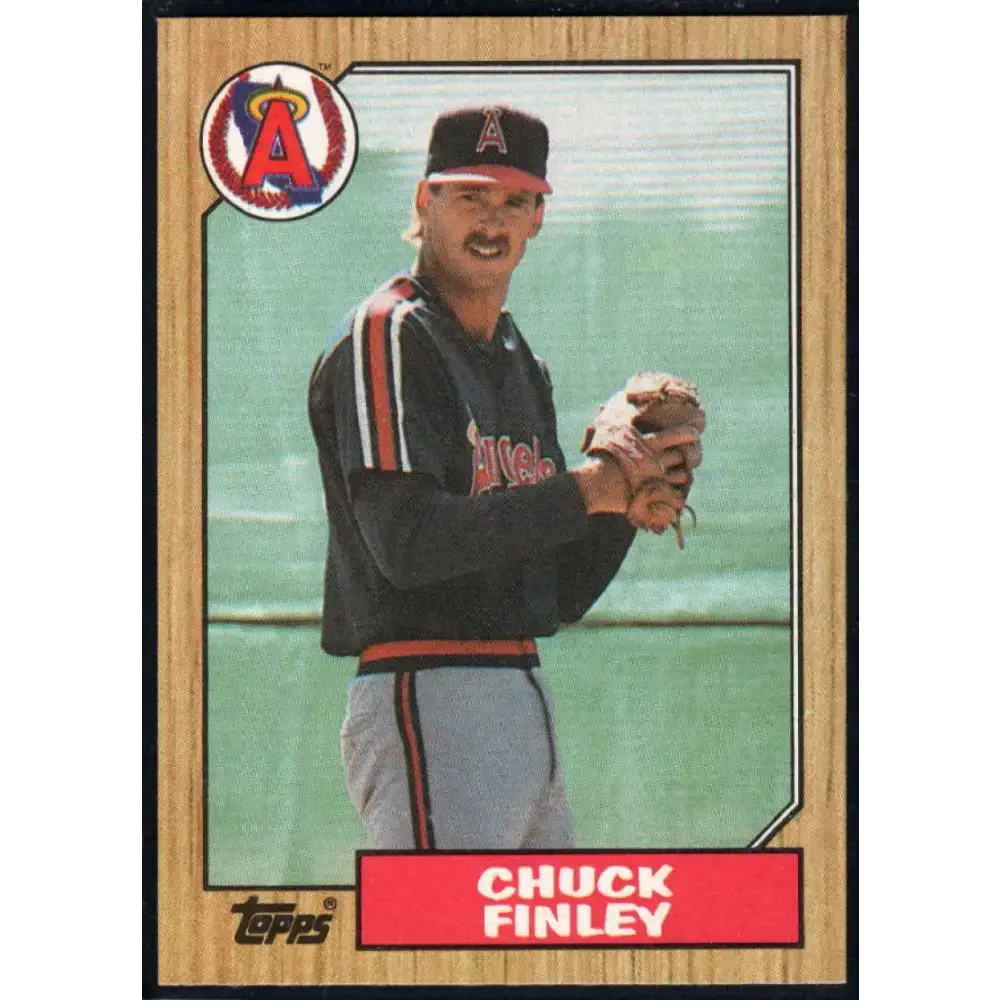 1987 Topps #446 Chuck Finley EX Excellent RC Rookie California Angels Baseball Card - Baseball Card Single