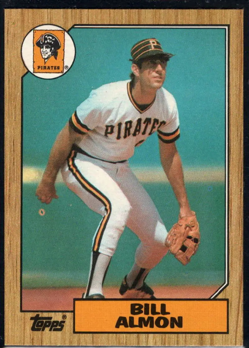 1987 Topps #447 Bill Almon EX Excellent Pittsburgh Pirates Baseball Card - Baseball Card Single