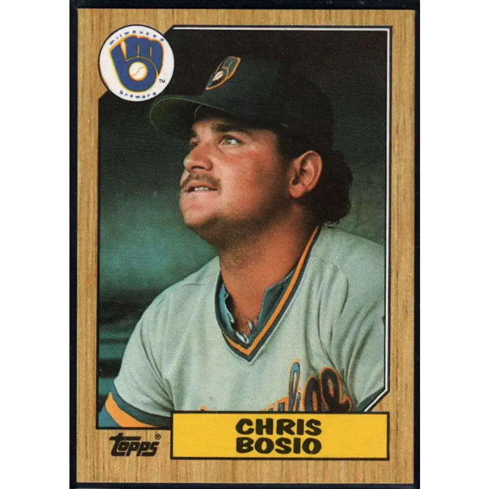 1987 Topps #448 Chris Bosio EX Excellent RC Rookie Milwaukee Brewers Baseball Card - Baseball Card Single