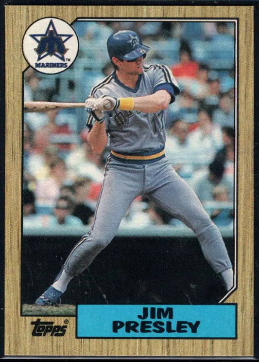 1987 Topps #45 Jim Presley EX Excellent Seattle Mariners Baseball Card - Baseball Card Single