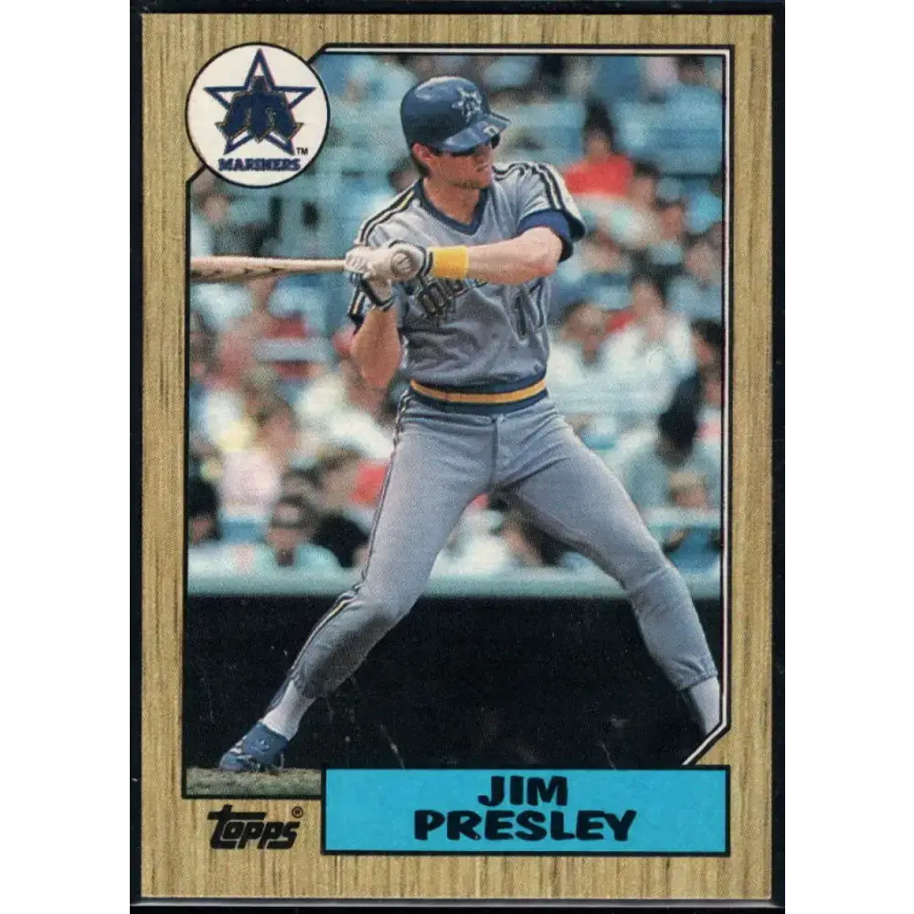 1987 Topps #45 Jim Presley EX Excellent Seattle Mariners Baseball Card - Baseball Card Single