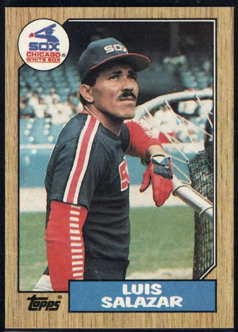 1987 Topps #454 Luis Salazar EX Excellent Chicago White Sox Baseball Card - Baseball Card Single