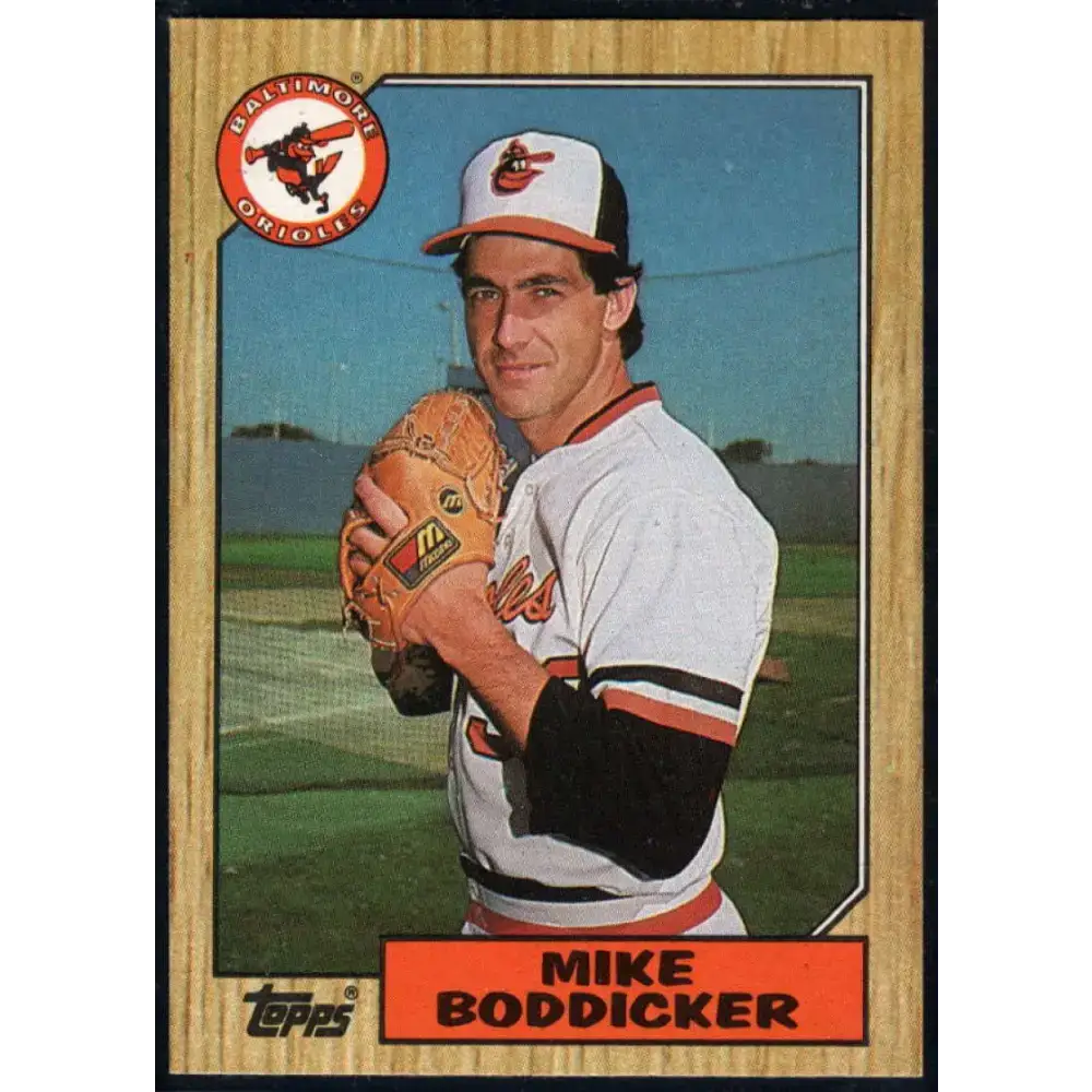 1987 Topps #455 Mike Boddicker EX Excellent Baltimore Orioles Baseball Card - Baseball Card Single