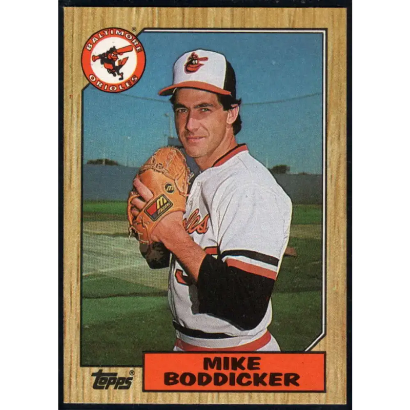 1987 Topps #455 Mike Boddicker EX Excellent Baltimore Orioles Baseball Card - Baseball Card Single