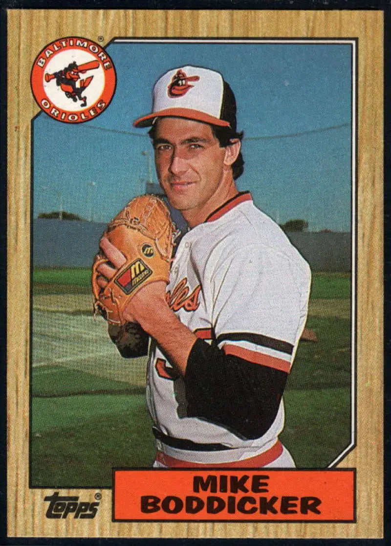 1987 Topps #455 Mike Boddicker EX Excellent Baltimore Orioles Baseball Card - Baseball Card Single