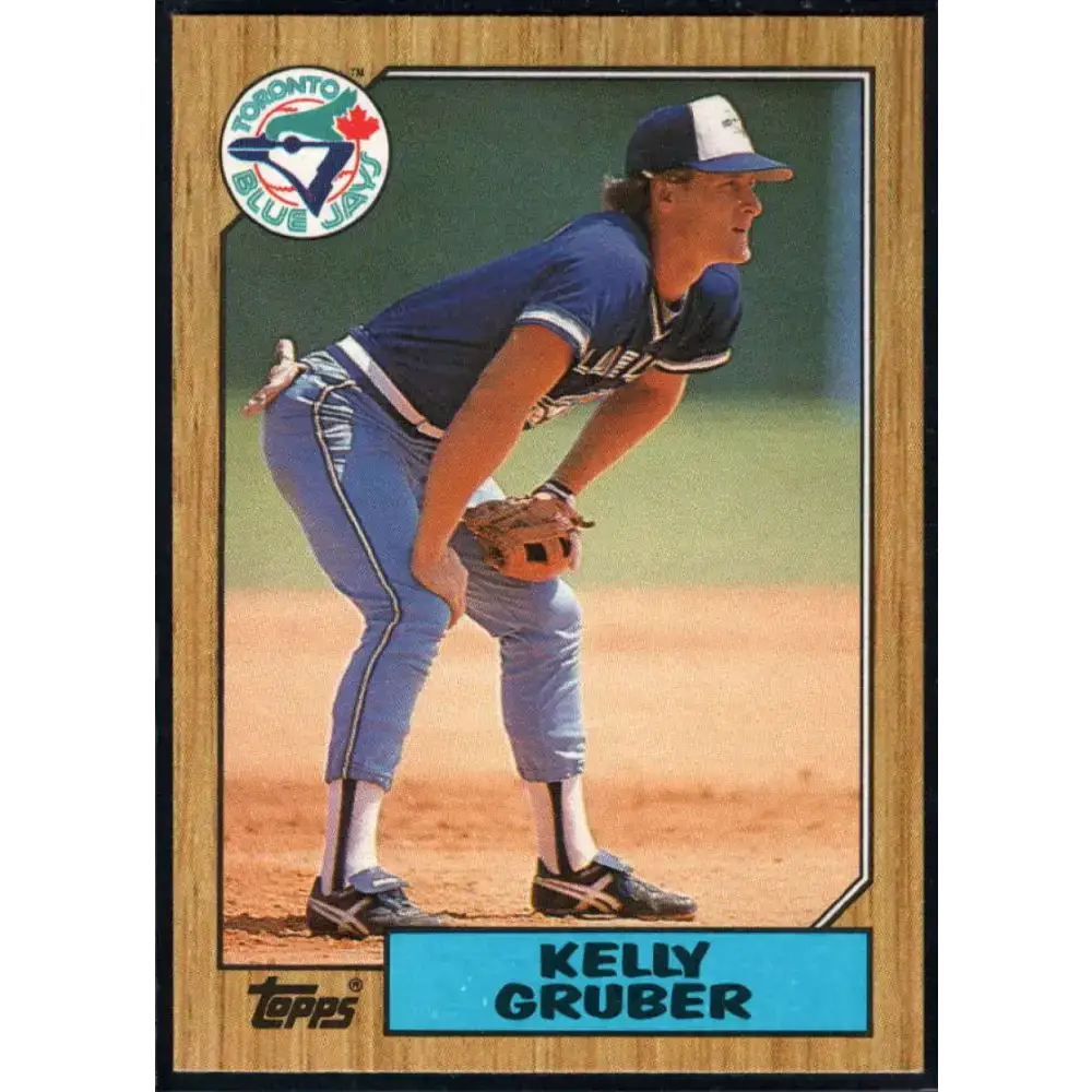 1987 Topps #458 Kelly Gruber EX Excellent Toronto Blue Jays Baseball Card - Baseball Card Single